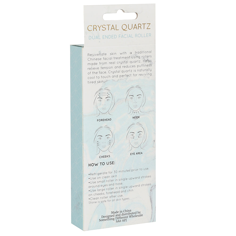 Clear Quartz Dual Ended Face Roller