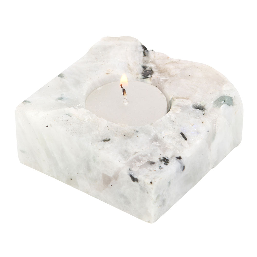 Rainbow Moonstone Candle Holder