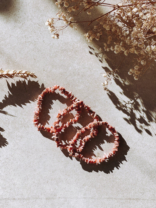 RHODONITE CHIP BRACELET