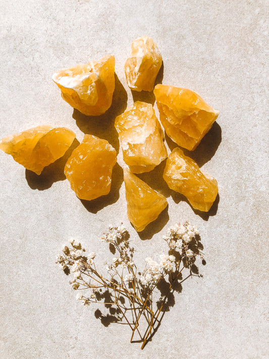 RAW ORANGE CALCITE - intuitively chosen