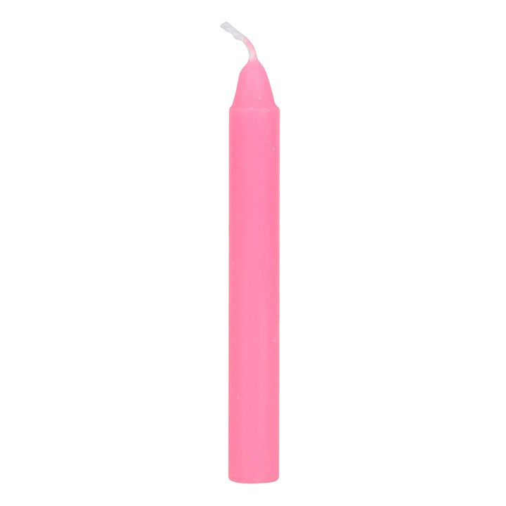 PACK OF 12 PINK 'FRIENDSHIP' SPELL CANDLES