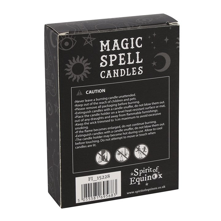 PACK OF 12 GREEN 'LUCK' SPELL CANDLES