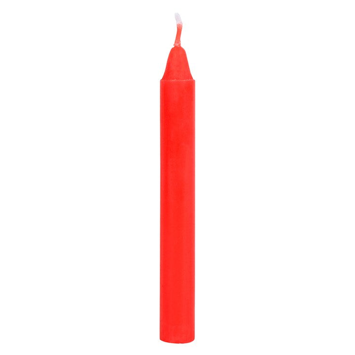 PACK OF 12 RED 'LOVE' SPELL CANDLES